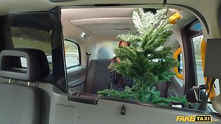 Faux taxi petite asian Lia Lin hot Pov Blowjob and fucking xxx in her christmas jumper