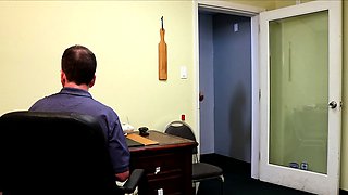 Bald guy and teen in old on young action