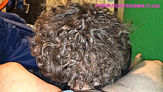 Draining my Santa's balls for me he cumms everyday