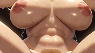 Giantess in Ecstasy - Slaves Licking Her Feet & Making Her Pussy Drip