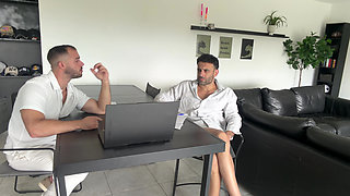 Rough Anal, DP and Double Facial Cumshot for Brunette Secretary
