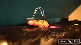 Edging in a Vacuumbed with Electro, Toys Combined with Some Hand Deepthoating and Loads of Spit.