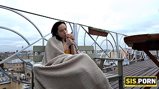 Shaved Brunette Teen Quits Smoking in Taboo Step-Fantasy Pound