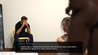 Horny Wife Giving Blowjob Black Man Huge Cock While Cuckold Husband Watching Them