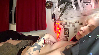 Glitterqueen1999 Edging Nipple Play Nipple Twisting Cumming Goth Tattoos Piercings