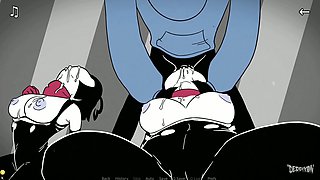 Amateur threesome, big boobs, 60 fps