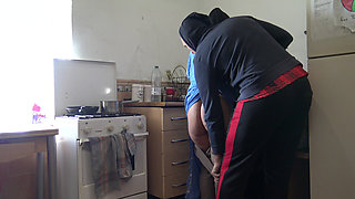Homemade Hard Fucking Arab Wife in Kitchen