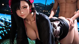 Tifa Lockhart shows huge boobs getting pounded with passion
