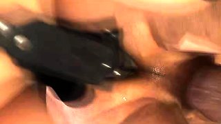 Naughty blonde femdom fetish hottie rams ass with strapon