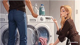 Stepmom Seduces Stepson In Laundry Room