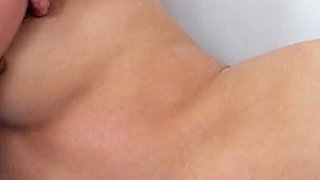 Horny blonde skinny milf fucked by step son during massage