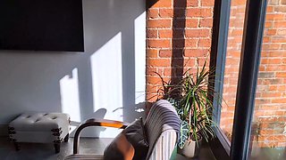 Close up teen foot worship
