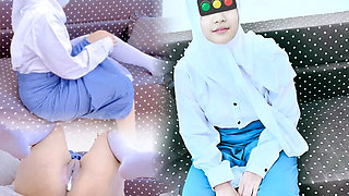 Indonesian Hijab Schoolgirl Stepsister Creampie - Tight Pussy Fucked Hard by Brother in Uniform