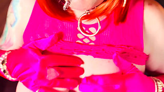 Gloved Ginger Slut Tina Snua Gets Her Tits Out As She Smokes - Smoking Natural Tits Amateur Gloves Jewellery