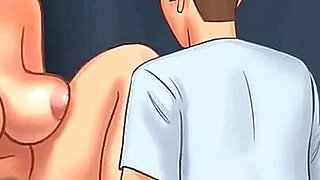 Summertime saga: stepson fingers his stepmom's pussy ep 187