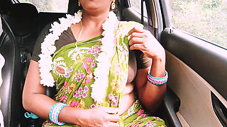 Telugu Step Mom Car Sex with Step Son
