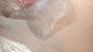 Was spending the night at a classmate's place I opened her closet and found the shiny nude Pantyhose that she had worn to school