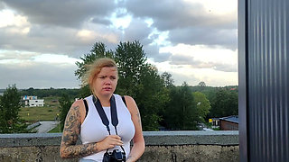 The Janitor Catches Me on the Roof; I Have to Suck His Dick and Let Him Fuck Me, or Else He’ll Call the Cops.