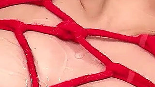 Asian teen made to squirt with toys at BDSM party