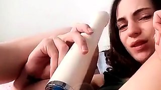 Petite small tit babe with perfect pussy masturbates