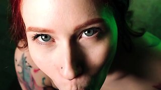Catziilla Gives Sloppy Blowjob And Receives Titty Cumshot