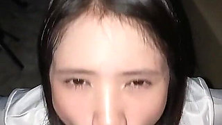 Asian Student Model Blowjob Deepthroat Swallows
