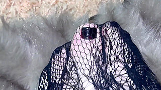 Playing with My Legs in Sexy Stockings and Heels