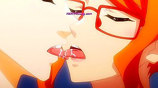 Nerdy anime wife gets pinned down and stuffed deep by her horny husband