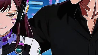 60 Frames, 1080p, D.va the Second Episode, the Innocent and Adorable Dva, Along with a Perfect Artful Oral Sex Scene. Blowjob,