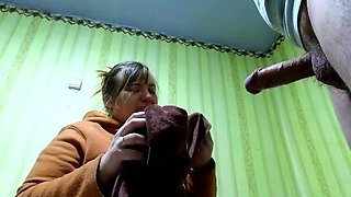 SchoolPrincess Glasses MILF Deep Throat Experiment - Swallowing Big Cock Cum in Mouth