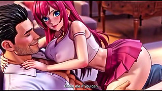 Step daughter seduce step father alone in room