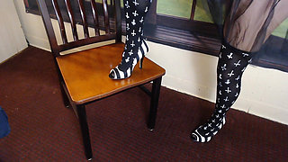 Nylon Thigh Highs Tease