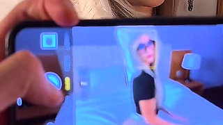 Gorgeous English-speaking Blonde Fucked Food Delivery Man