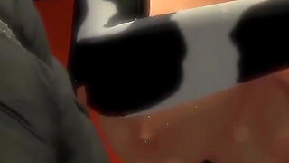 Anime Cow Girl Pounded Hard Against the Cage