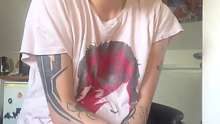 Skinny Goth Huge Belly Rapid Pregnancy at the Doctors Office
