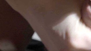 I Don't Have Time to Take off My Panties, I Ride Him Backwards and Make Him Cum on My Tits