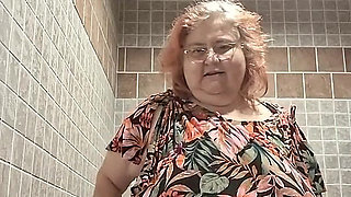 Big Beauty Nurse Vicki Dances and Strips in the Bathroom!