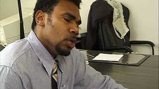 Mature Blonde GILF Bent Over for BBC Office Pounding