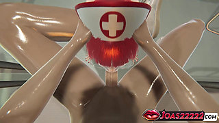 Huge Boobs Hospital Nurse Rule34 Hentai - POV Handjob for Big Dick, Sloppy Blowjob, Sitting Mouth Fuck with Massive Cumshot