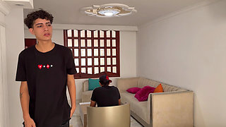 My friend's cuckold gets distracted and his wife's whore gives me a delicious blowjob in secret.