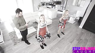 Uniform scene with unattainable Nikki Peach and Brad Sterling from Step Siblings Caught