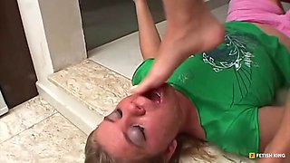 Lesbian Babe Dominates with Swallowable Sexy Feet