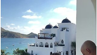 Fucking On The Balcony In Mexico Looking Over The Beach (full Video)