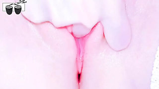 Virgin Schoolgirl Solo Masturbation - Tight Pink Pussy Squirting Orgasm