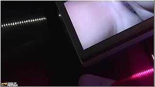 Blonde Babe And Her Busty Girlfriends Play With Their Shaved Pussies On The Sofa