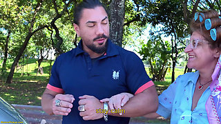 Chubby Mature Gets Ass Destroyed in My Driving Bus