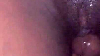 Hot Ebony Babe Front View Dick Rubbing Her Pussy Slow Motion