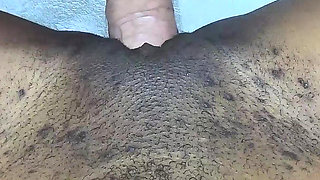 Petite black pussy creampied by big white cock