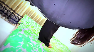 Arab Hot Stepmom Gets Horny After Coming From Road in Hotel Bed & I See Her Big Ass & Start Handjob