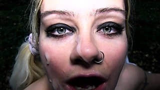 Hot Blonde Teen Gives Amazing Massage Handjob Cumshot